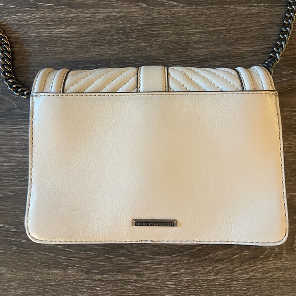 Rebecca Minkoff Chevron Quitled Love Crossbody with Gun Metal Chain - Picture 5 of 6